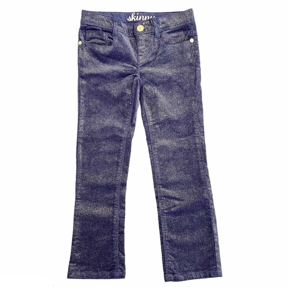 Gymboree Other - Gymboree Dark Blue + Gold Shimmer Skinny Cords (4)